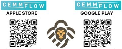 CemmFlow - Apple Store - Google Play QR letöltési kód